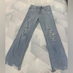 KanCan Light Blue Distressed Flare Jeans